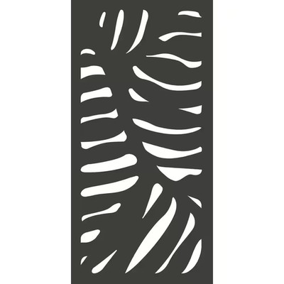4 Ft. X 2 Ft. Charcoal Gray Decorative Composite Fence Panel in the Cabo Design