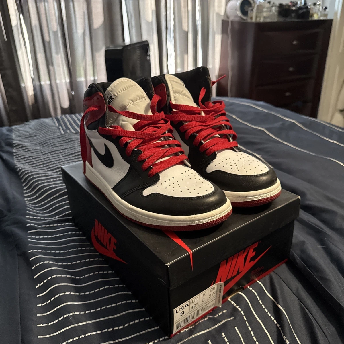 エアジョーダン 1 HIGH OG Black Toe 25.5 (US 7H) Air Jordan 1 Retro High OG 'Black Toe' 2016 555088-125