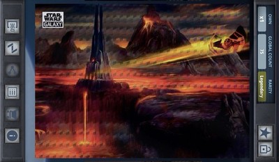 Mustafar Takeoff - Prism 75cc Legendary Star Wars Card Trader Galaxy Chrome 2024