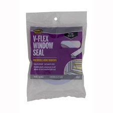 M-D Building Products 03525 White Plastic V-Flex Weatherstrip 7/8 in. x 17 ft.