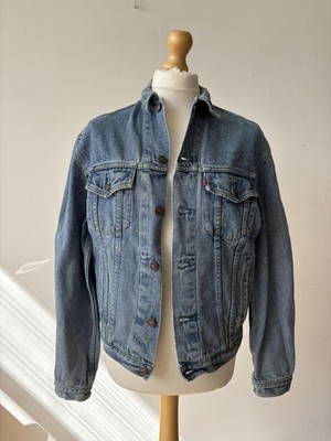 Vintage Levi's Jacke Herren mittelblau Denim Trucker 70503 80er Freizeit Retro