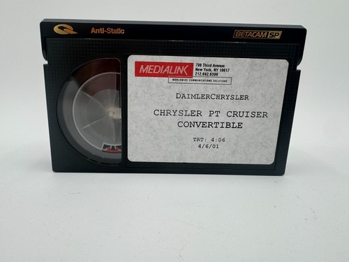 2001 Chrysler PT Cruiser Convertible Promo Video Betacam SP Tape DaimlerChrysler - Foto 3 di 7
