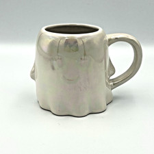 Halloween Collection Ghost Mug Iridescent Stoneware 16 fl oz Dishwasher Safe