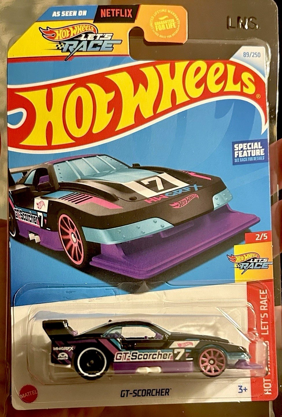 Hot Wheels GT-Scorcher 89/250 Netflix With Protector Case NM To Mint Sealed New