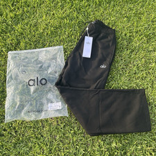 Alo unisex Black Jogger Pants M Regular Yoga Activewear Drawstring Elastic