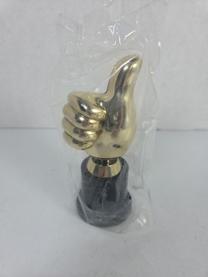 Golden Thumbs Up Award Trophy, Engraving Funny Plastic Winner Award Status Sc...