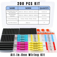 200PCS Wire Connectors Kit Heat Shrink Solder Seal Butt Connectors Waterproof