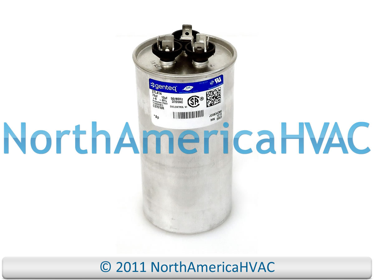 Capacitor 70/10 uf 370 Volt Fits Lennox Armstrong 10033522