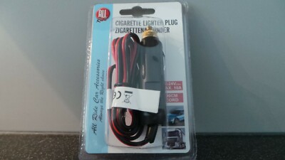 12/24 VOLT PRE-WIRED VEHICLE/CAR CIGARETTE LIGHTER & ACCESSORY PLUG 10 AMP  90CM