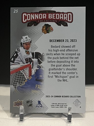 2023-24 Upper Deck Connor Bedard CBC 1st Overall Pick Rookie RC #25 RC - Picture 2 of 2
