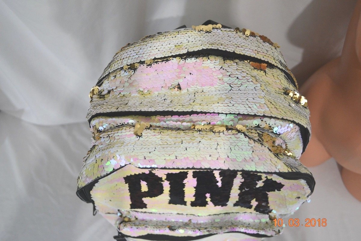 Victorias Secret FLIP SEQUINS BLING Campus Backpack School