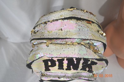 Victorias Secret FLIP SEQUINS BLING Campus Backpack School Gym