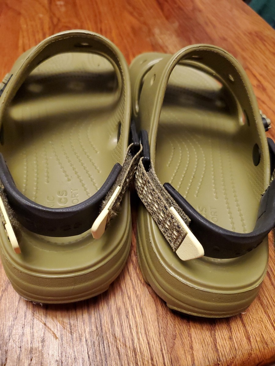 Iconic Crocs comfort M12 Olive Green 2 Strap Sandals With back strap fisherman s-l400.jpg main image 3