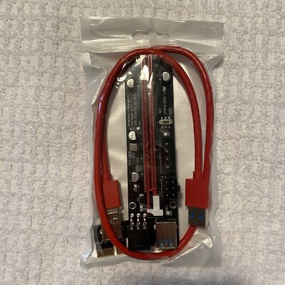PCI-E 1x to 16x Powered USB 3.0 GPU Riser Extendet Adapter Cards Ver 009s Pro