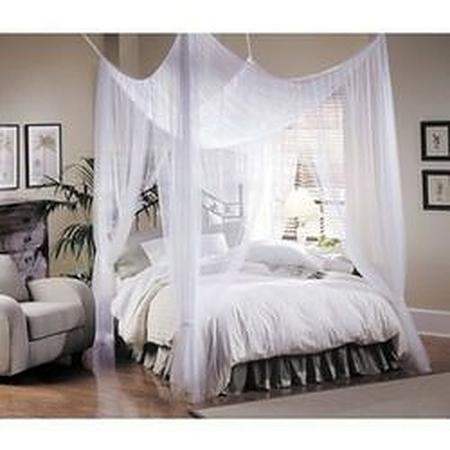 NEW Mombasa Majesty Classic Bed Netting/Canopy White 76-in W x 84-in L x 96-in H - 第 1/1 張圖片