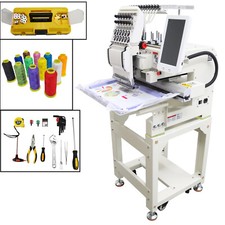 Commercial Embroidery Machine Single-head 12-needle for Flat Hat Wear Embroidery