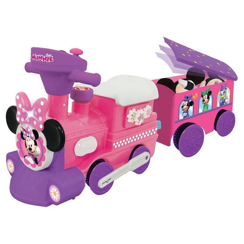 Kiddieland Disney Minnie Mouse Ride-On Motorized Train With Kiddieland Disney Minnie Mouse Ride-On Motorized Train With