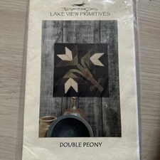 Lake View Primitives Double Peony Quilt Pattern – Penny Rug Wool Applique  UNCUT