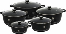 Die-cast Aluminium Non Stick Casserole Induction Saucepan Glass Lid Pot Cooking