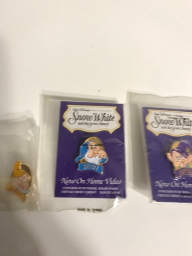 Vintage 1994 The Walt Disney Company Snow White And The Seven Dwarfs Pin Lot - Picture 6 of 13