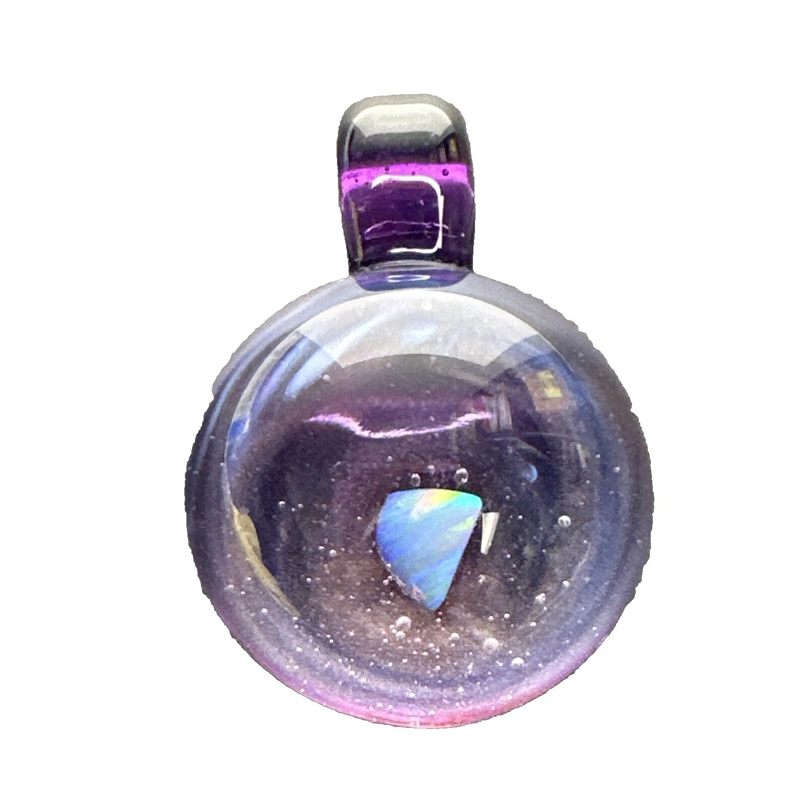 Collares y colgantes artesanales de vidrio opal