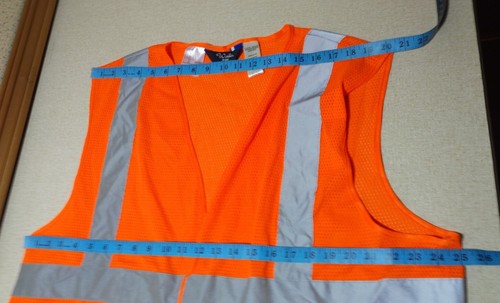 Men's Walls Blaze Orange Reflective Hunting Construction Mesh Safety Vest Sz XL - Picture 6 of 7