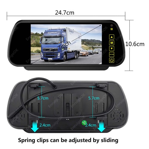 Monitor de 7" y doble luz de freno trasera cámara de marcha atrás para relé Fiat Ducato Citroen - Imagen 14 de 22