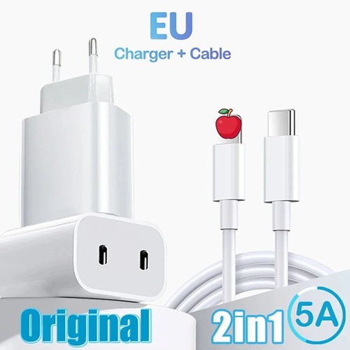 Câble Adaptateur Chargeur Rapide USB C 40W pour Samsung iPhone 16 15 14 Prise EU/US - Photo 17 sur 18