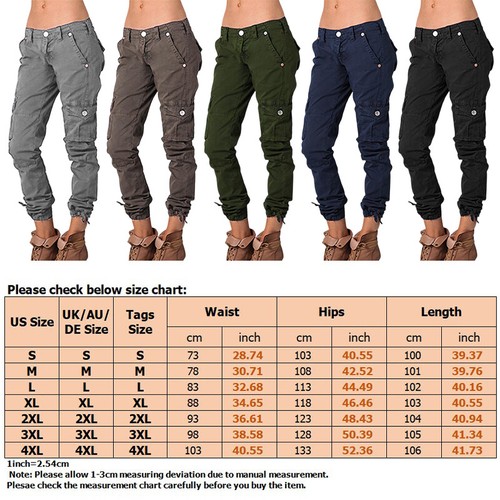 Damen Fallschirmhose Mid Waist Hose leicht einfarbig Wandern - Bild 2 von 17