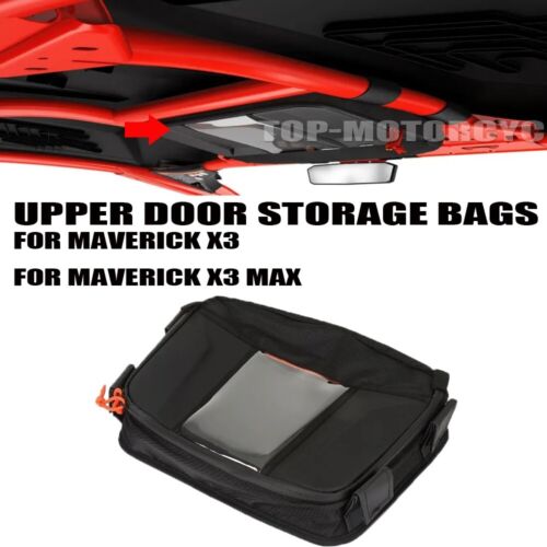 Accessories UTV Upper Door Storage Bags For Can Am Maverick X3/ X3 MAX 2017-2024 - Picture 1 of 13