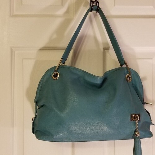 DUDU Leather purse, teal - Picture 2 of 8