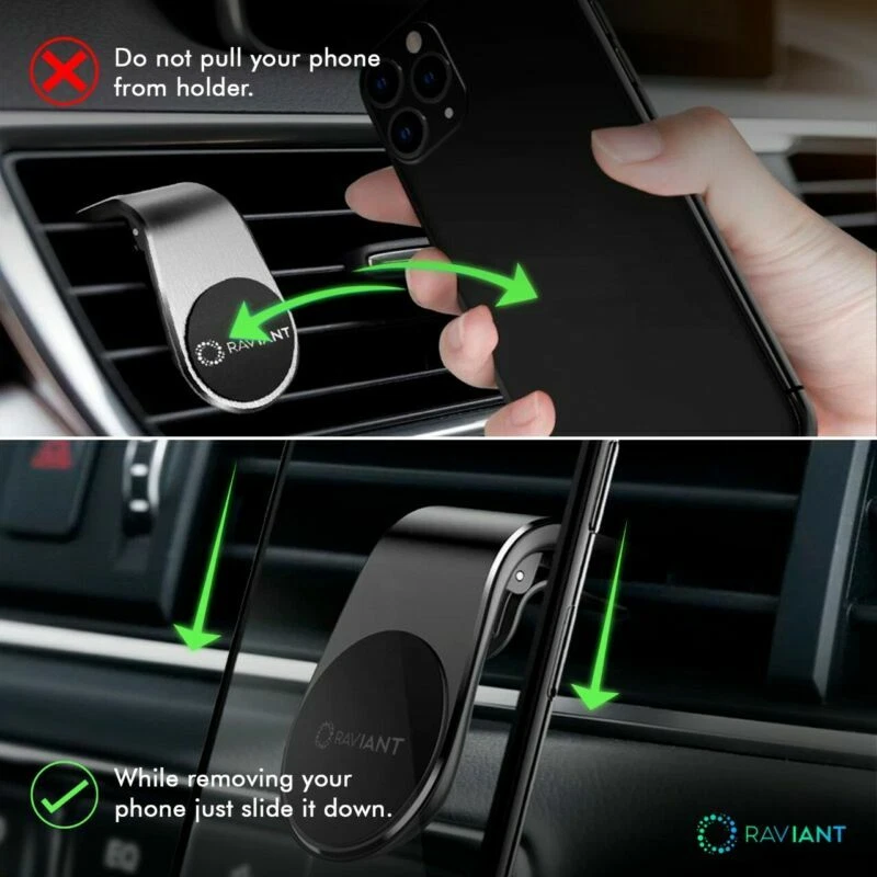 Universal Car Mobile Phone Holder Magnetic Air Vent For iPhone 13 15 Samsung LG - Image 2 of 4