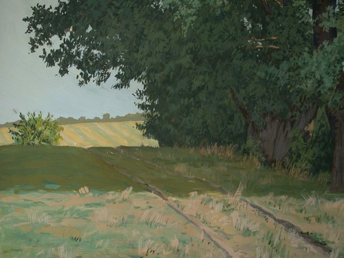 Hans Witt (Wien 1891-1966 Tragöß) Feldlandschaft mit Baumgruppe. - Bild 6 von 17