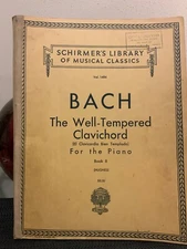 Bach Well- Tempered Clavichord for the Piano Book II Czerny Volume 14 Schirmer