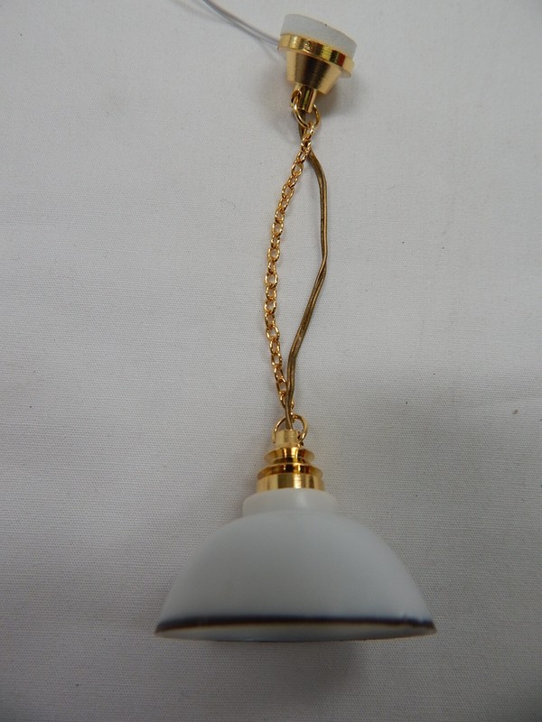 Heidi Ott #YL5020 Dollhouse Miniature Light 1:12 Scale Gold Ceiling Lamp