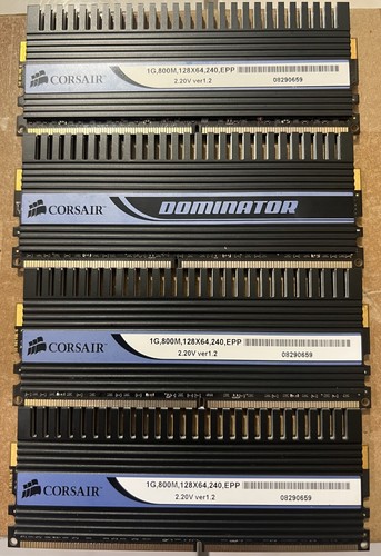 CORSAIR DOMINATOR 1GB LOT OGF 4....DDR2 800MHz RAM 2.2V ver1.2 - Picture 2 of 2