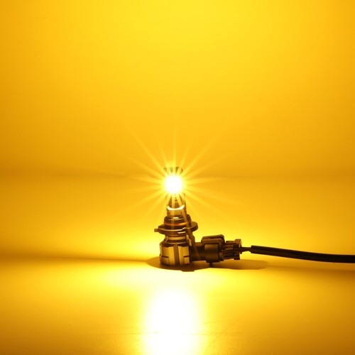 AUXBEAM LED Fog Light Bulbs 9145 H10 3000K Golden Yellow For Ford F150 1999-2023 - Picture 2 of 12