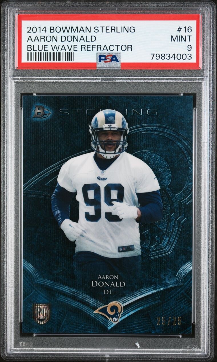 Aaron Donald Bowman Sterling #16 Blue Wave Refractor