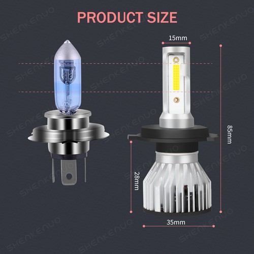 7 Inch led GLASS Headlight Round, ORIGINAL CLASSIC LOOK Conversion Chrome set - Picture 10 of 24