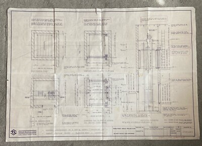 Lift Aufzug Pläne Zeichnung Nr. LO4044A Oakland Elevators 1978 Original Poster