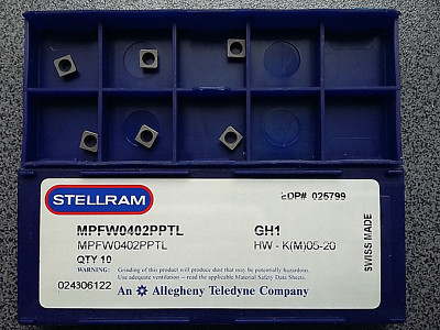 ABVERKAUF REST. 6 x STELLRAM MPFW 0402PPTL GH1 WENDESCHNEIDPLATTEN