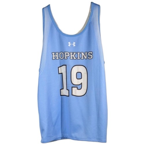 Johns Hopkins Blue Jays Lacrosse Jersey Tank Top Womens Small Black White #19