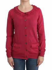 JOHN GALLIANO Sweater Pink Wool Cardigan Jumper Knit Knitted M/ US 8 RRP 280