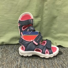 New Girls Beverly Hills Polo Club BH85370N Navy & Pink Sport Sandals Size 5