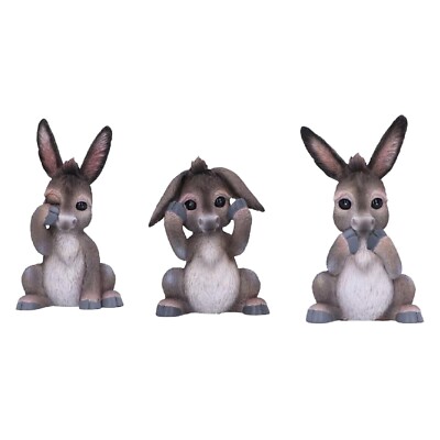 Nemesis Now Three Wise See No Evil Hear No Evil Speak No Evil Figurines, Ador...