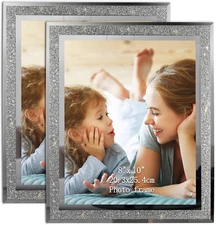 8X10 Picture Frame Sparkle Glass Photo Frames for Tabletop, 8 X 10 Inch, 2 Pack