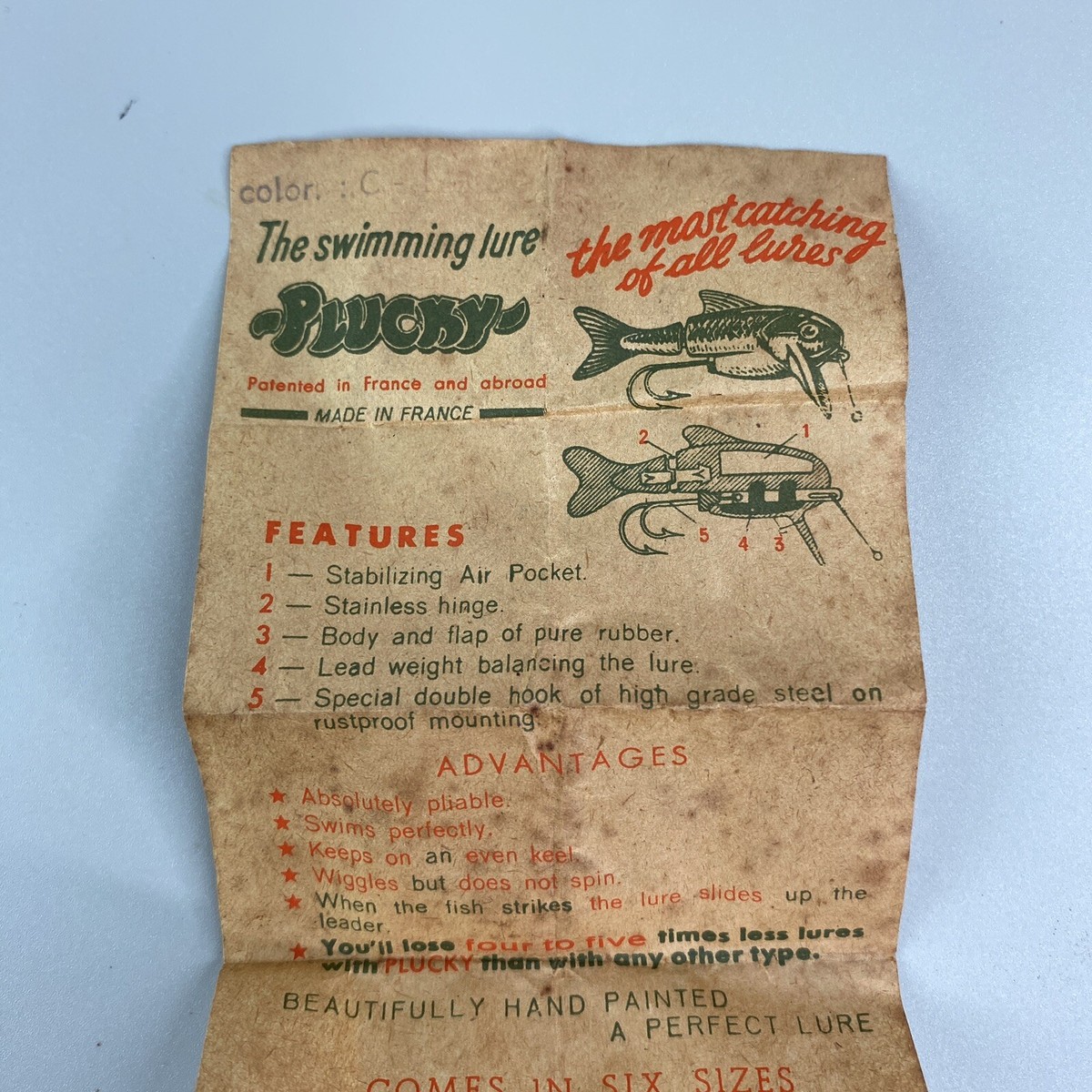 Ancien Appât De Pêche Inconnu - Style Jitterbug - Lot #11156