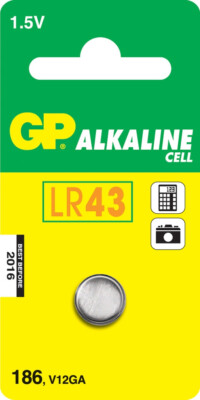 GP Batteries 050186C1 Alkaline Knopfzelle für V12GA / L1142 schwarz