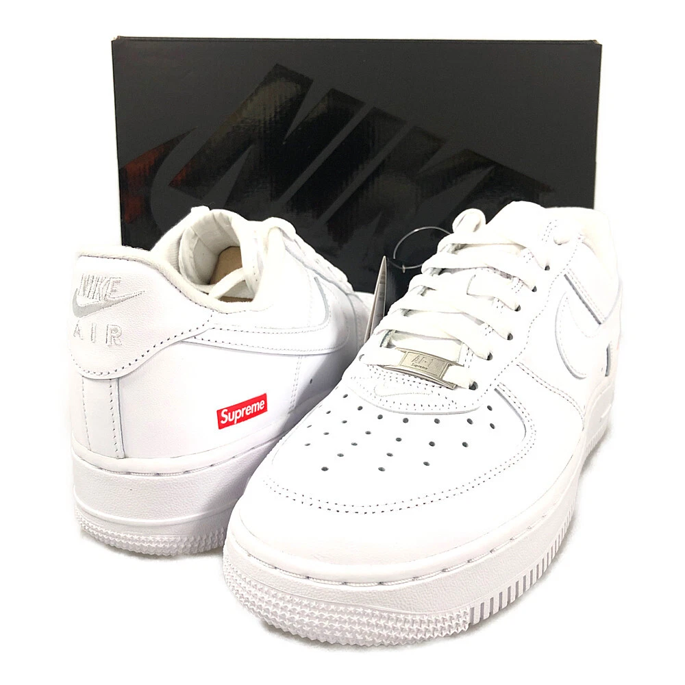 SUPREME CU9225 100 AIR FORCE 1 LOW SP chaussures blanches US6.5 authentiques / 31873