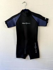 Neosport Shorty Wetsuit Boys 8 Black Graphic Short Sleeve 2mm Back Zip Swim